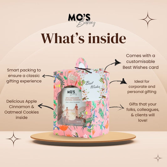 Premium Pink Gift Box| Apple Cinnamon & Oatmeal Cookies