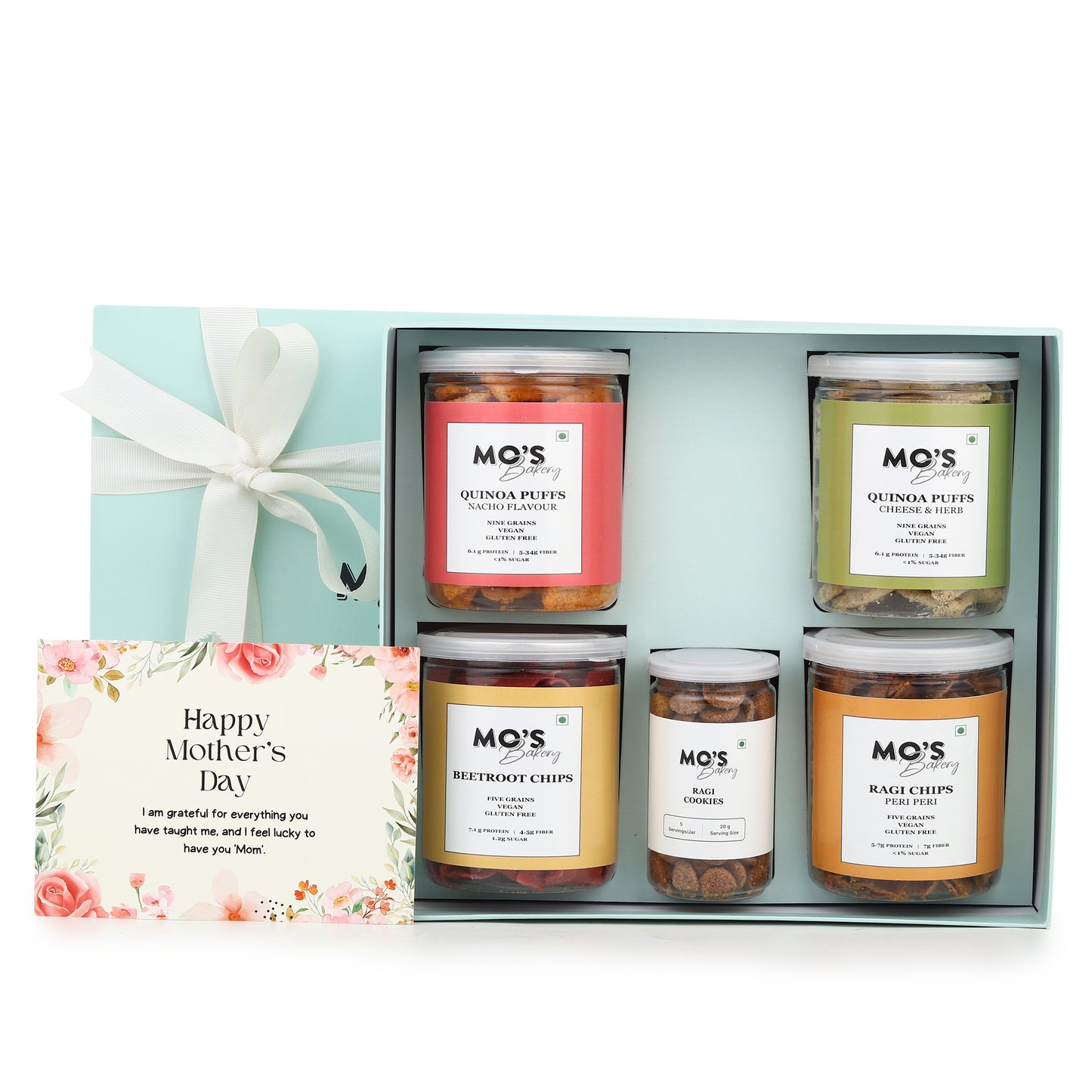 Mo's Mother's Day Gift Hamper - Box of 5 | Healthy Gift Pack | Gift Box for Mom | Unique Mother’s Day Gift For Moms I Healthy Gift Hamper