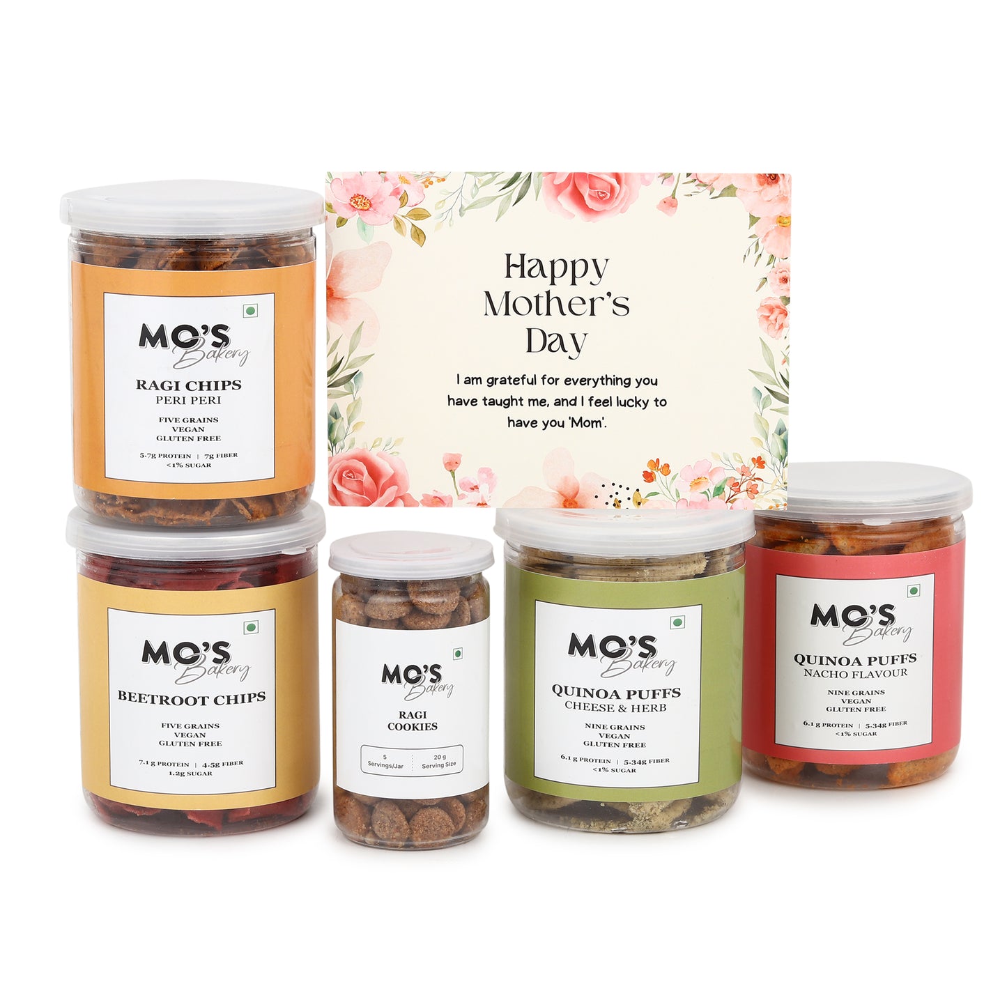 Mo's Mother's Day Gift Hamper - Box of 5 | Healthy Gift Pack | Gift Box for Mom | Unique Mother’s Day Gift For Moms I Healthy Gift Hamper