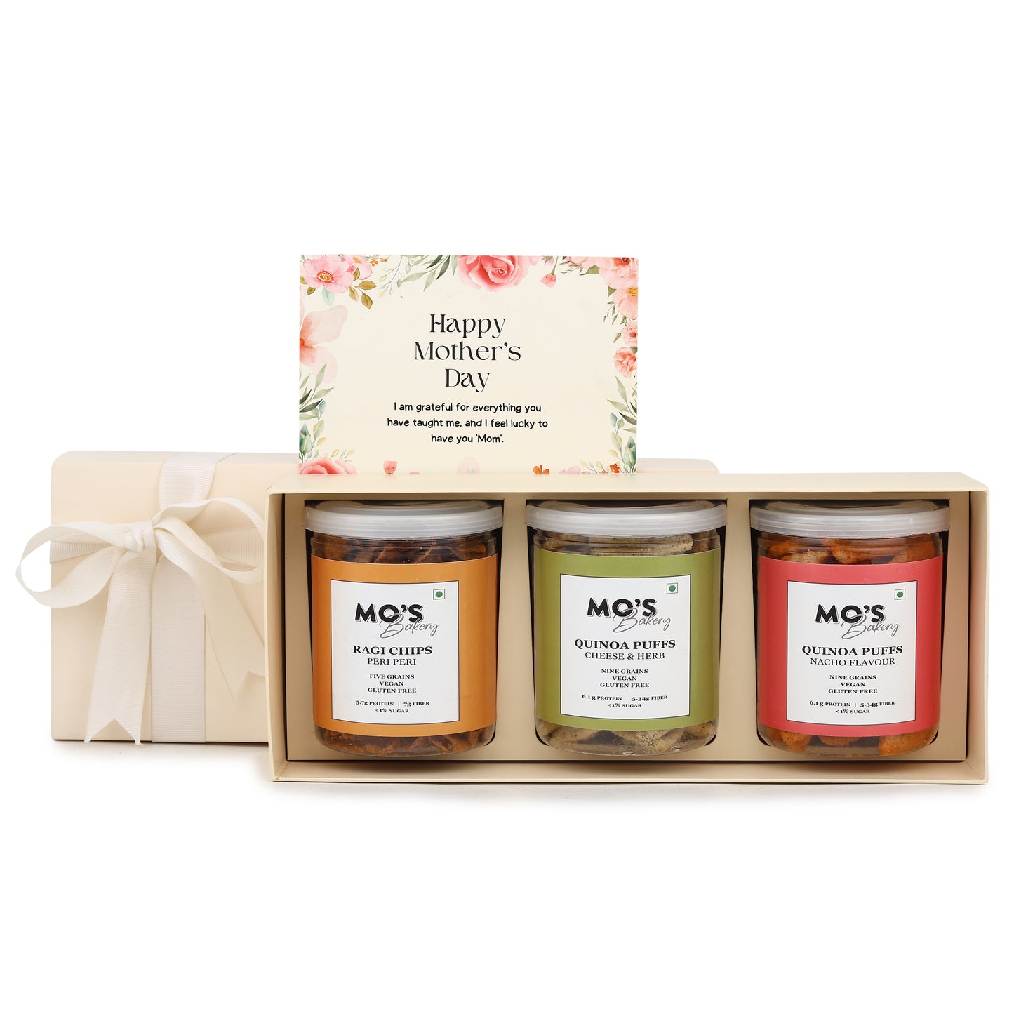 Mo's Mother's Day Gift Box - Box of 3 | Healthy Gift Pack | Gift Box for Mom | Unique Mother’s Day Gift For Moms I Healthy Gift Box