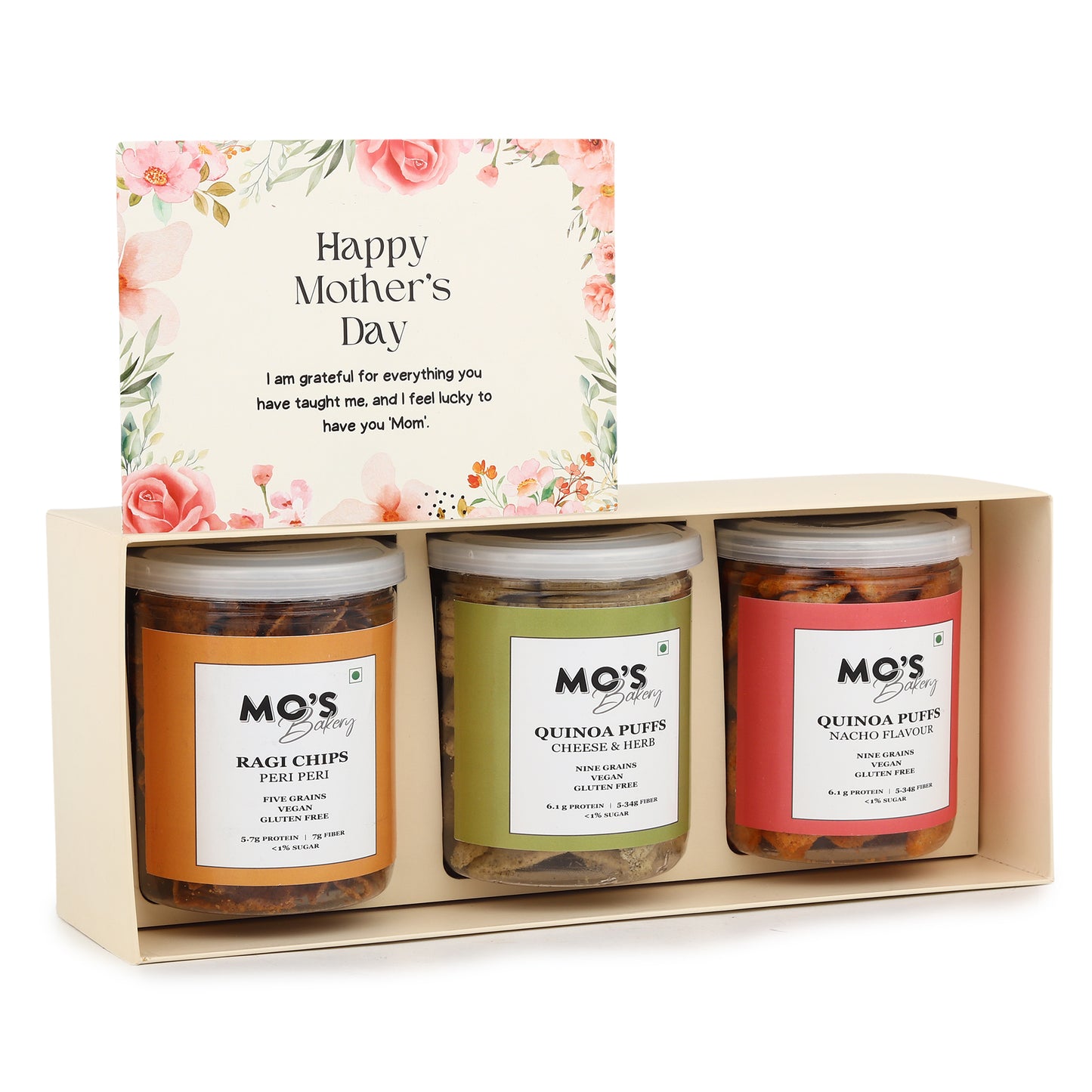 Mo's Mother's Day Gift Box - Box of 3 | Healthy Gift Pack | Gift Box for Mom | Unique Mother’s Day Gift For Moms I Healthy Gift Box