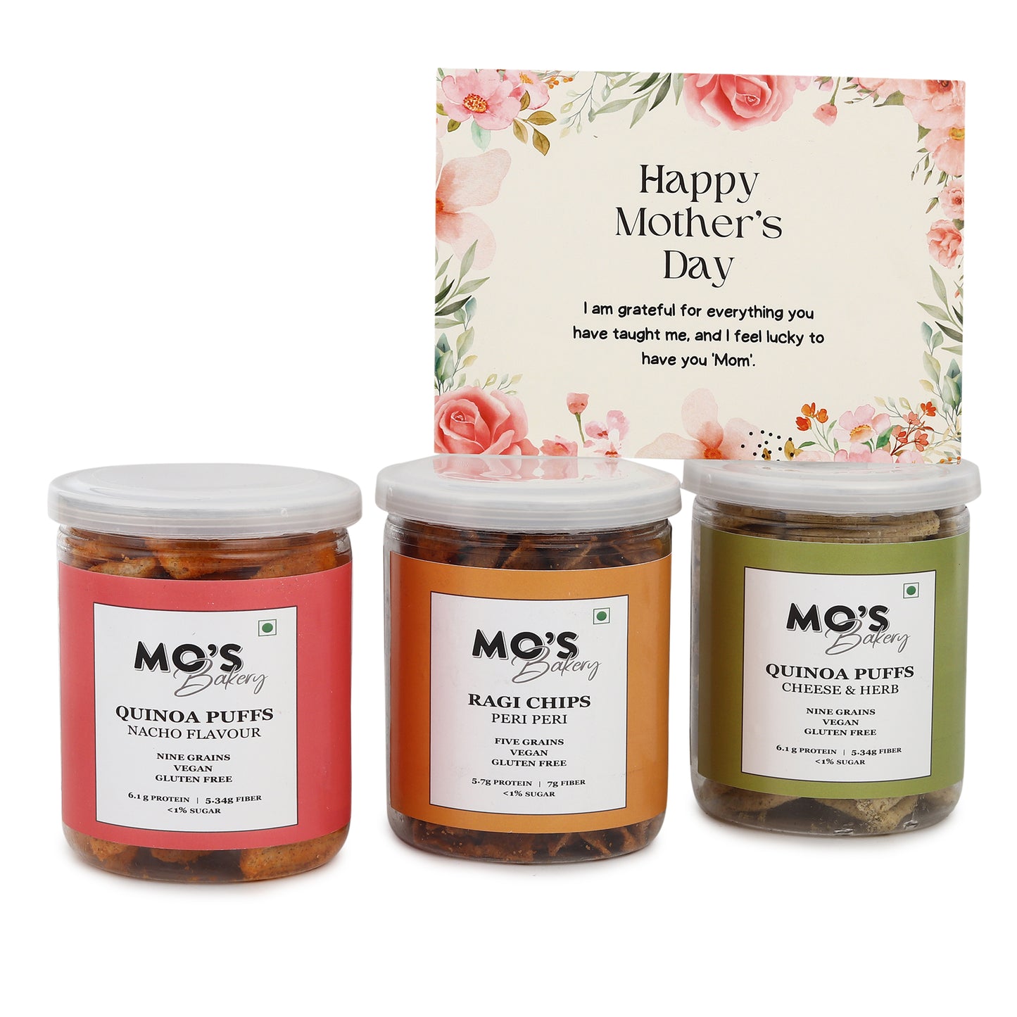 Mo's Mother's Day Gift Box - Box of 3 | Healthy Gift Pack | Gift Box for Mom | Unique Mother’s Day Gift For Moms I Healthy Gift Box