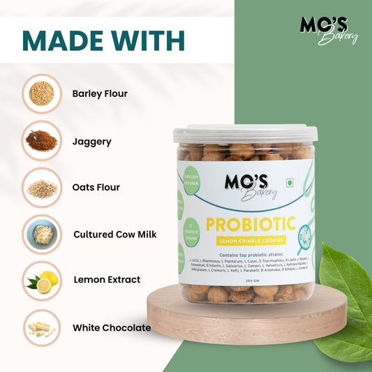 Probiotic Lemon Crinkle Cookies