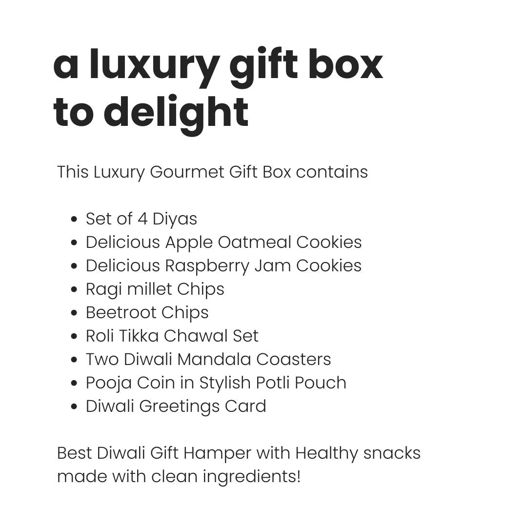 Mo’s Blue Gift Box Raspberry & apple cinnemon  Cookies – 2 Cookies, 4 Diyas, 2 Coasters, Roli Tikka Chawal Set & Potli Pouches