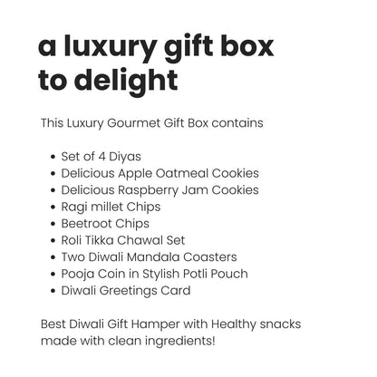 Mo’s Blue Gift Box Raspberry & apple cinnemon  Cookies – 2 Cookies, 4 Diyas, 2 Coasters, Roli Tikka Chawal Set & Potli Pouches