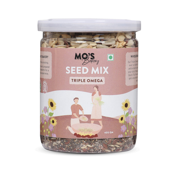 Mo's Triple Omega Seeds Mix 400 g | Rich in Good Fats | High Fiber | Vegan & Keto