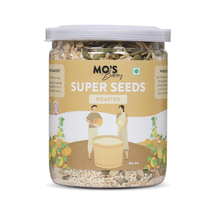 Mo's Roasted Super Seeds Mix 380 grm | Rich in Good Fats | High Fiber | Vegan & Keto