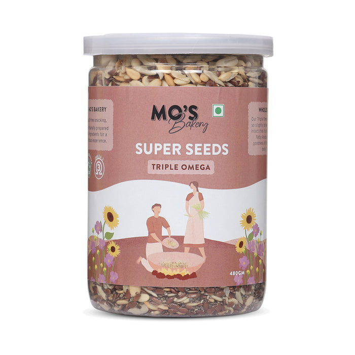Mo's Triple Omega Seeds Mix 400 g | Rich in Good Fats | High Fiber | Vegan & Keto