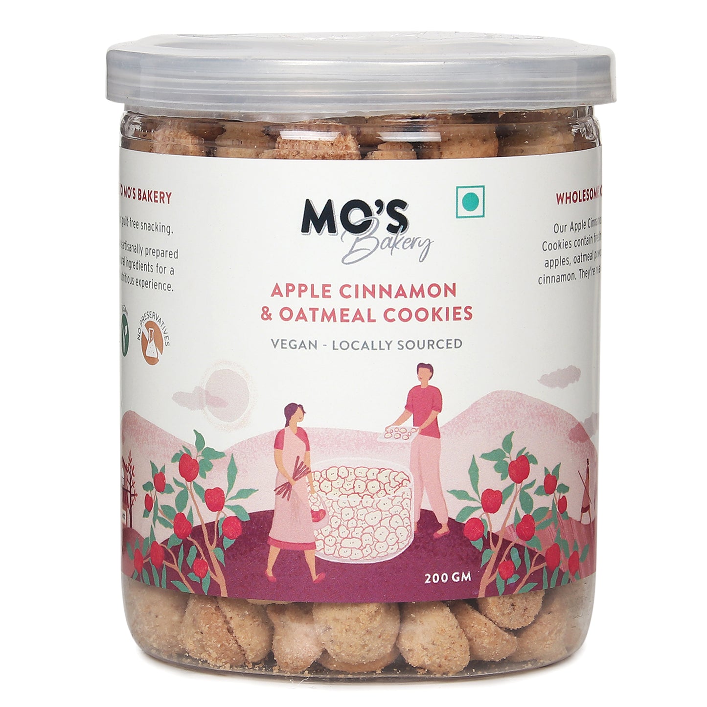 Apple Cinnamon & Oatmeal Cookies Blue Gift Box