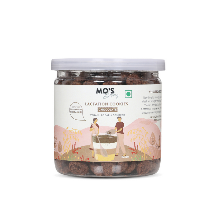 Mo's Dark Chocolate Lactation Cookies | Vegan | Healthy Snacks for New Mom's & Pregnant women | 100% Natural & Preservatives Free | Rich in Nutrition