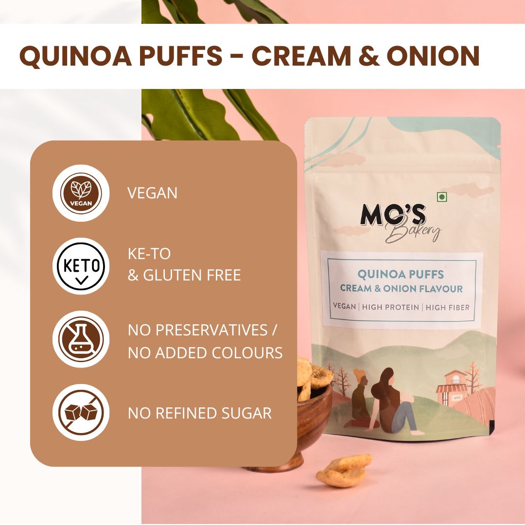 Quinoa Puffs Cream & Onion Flavour